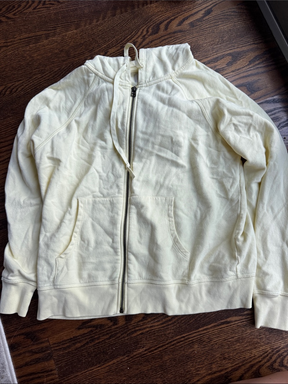 Leallo butter yellow Zip-Up Hoodie
